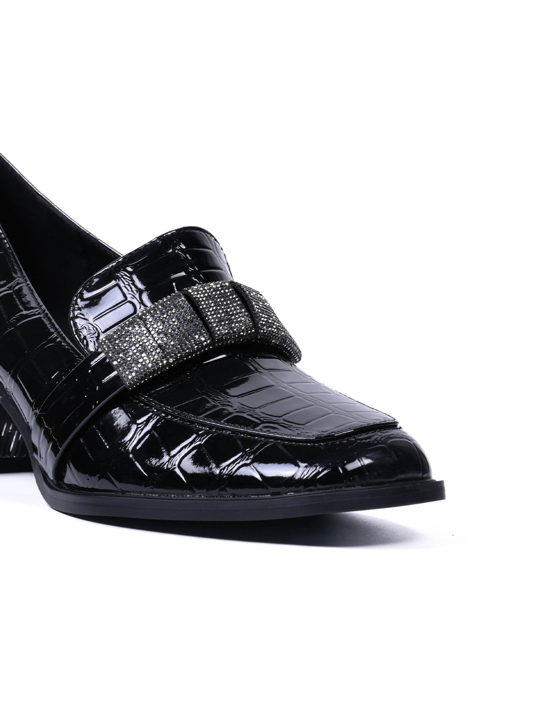 Women, Women Footwear, Black Loafers