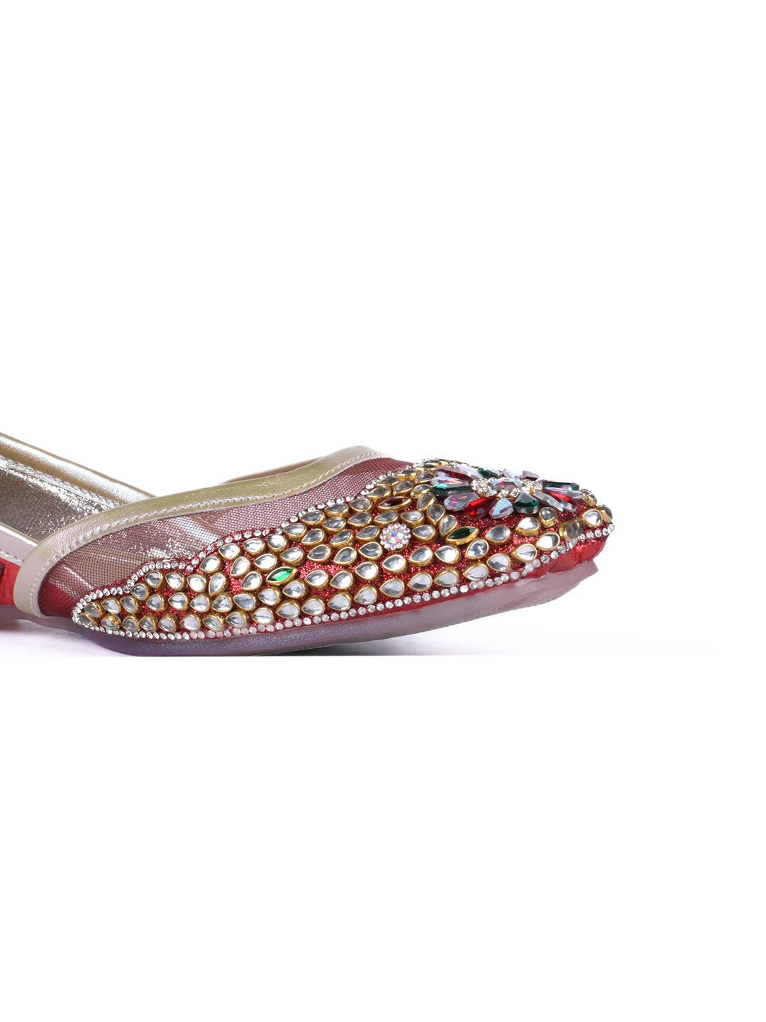 Women, Women Footwear, Maroon Mojaris