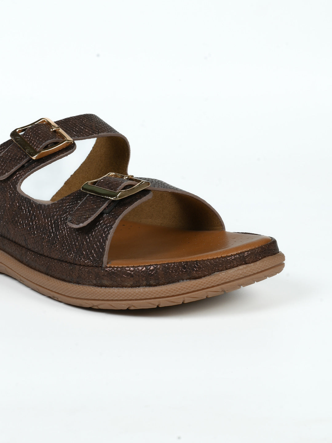 Women Coffee Animal Print Sandals