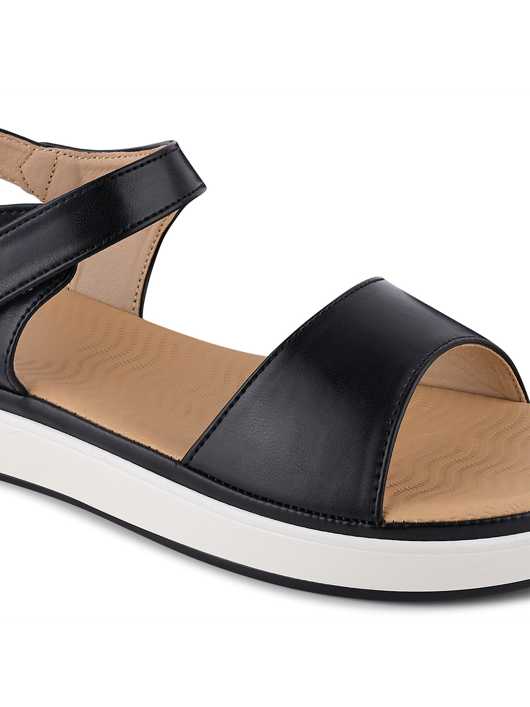 Women Black Solid Sandals