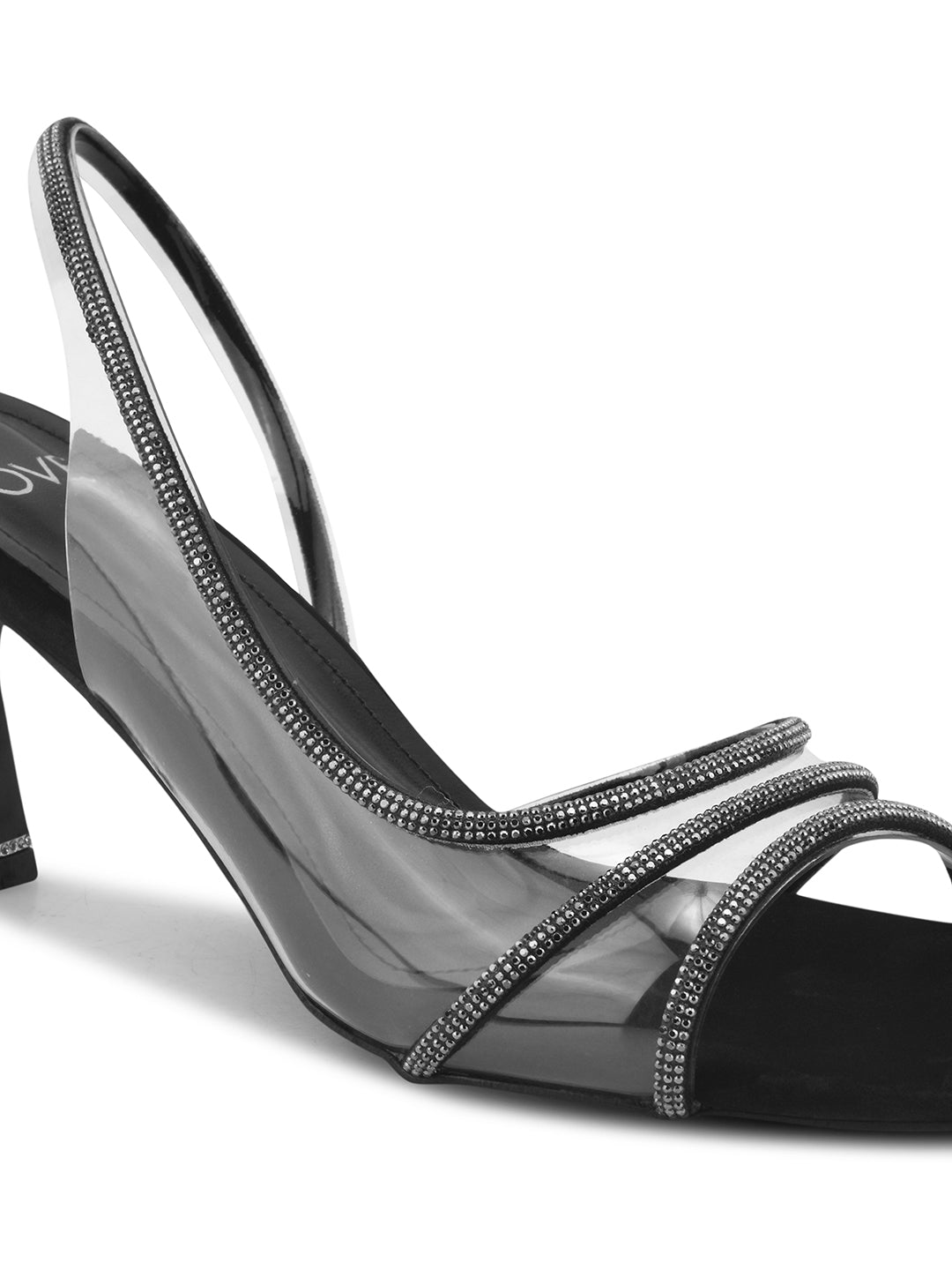 Women Black Embellished Pumps