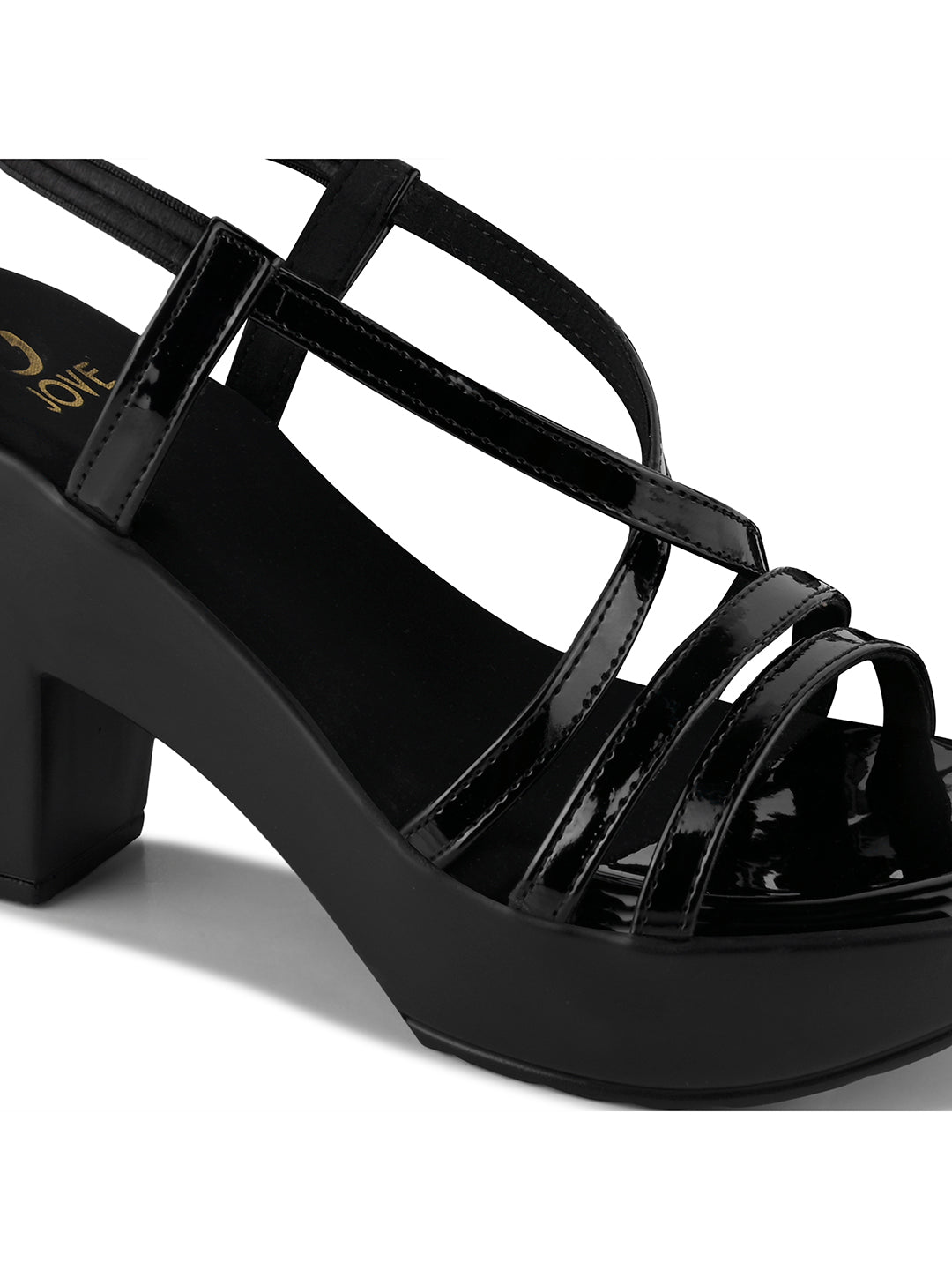 Women Black Solid Sandals