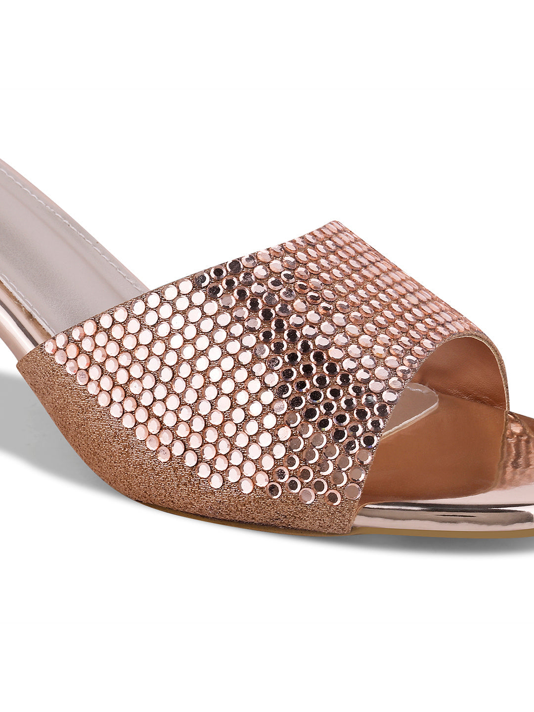Women Copper Embellished Sandals