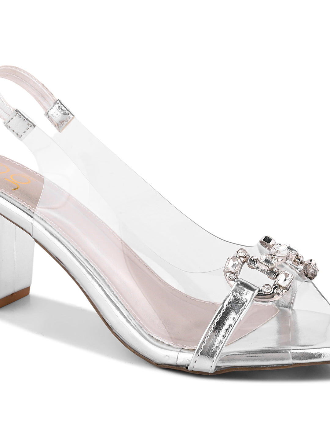 Women Silver Embellished Pumps
