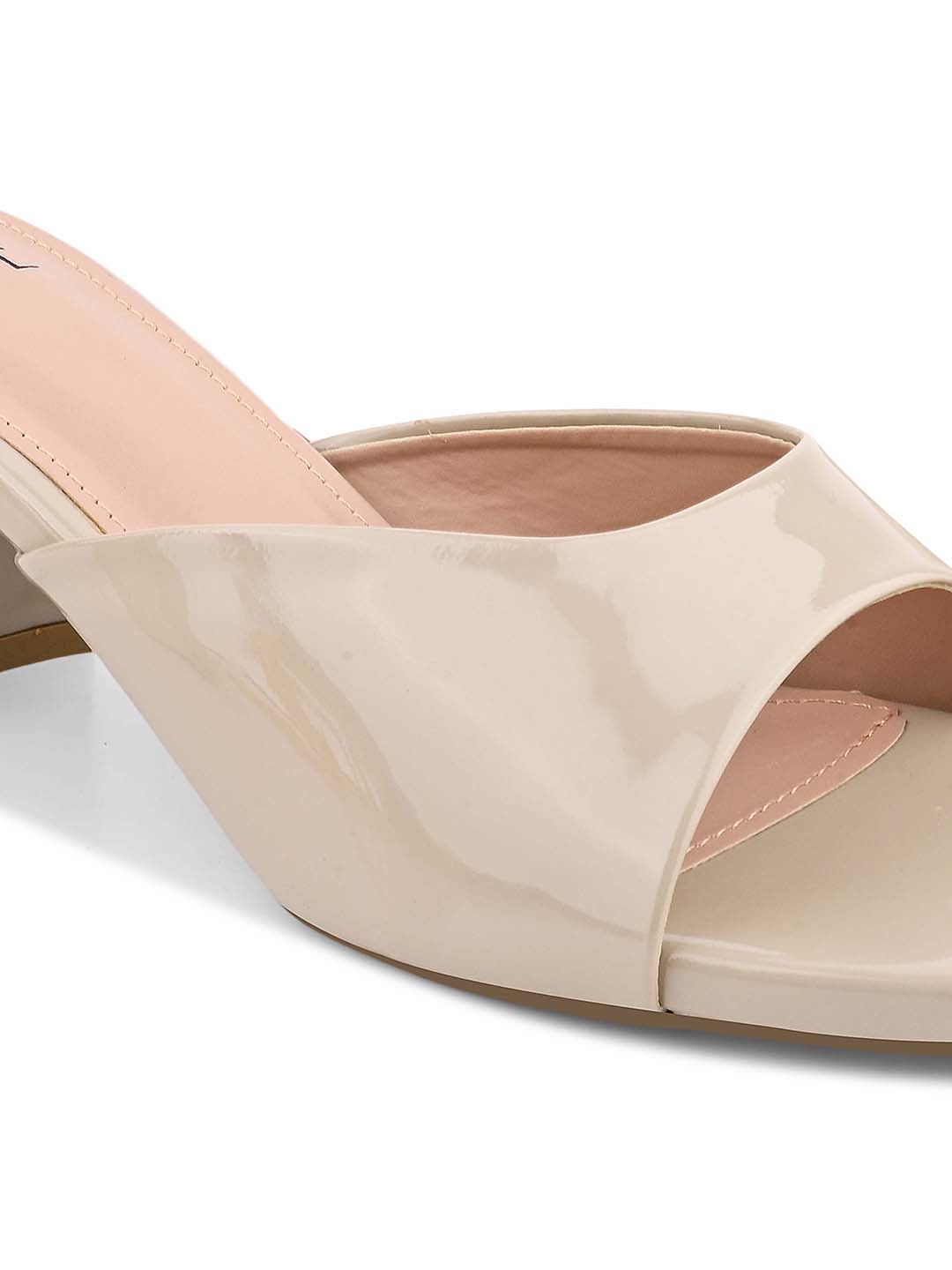 Women Beige Solid Sandals
