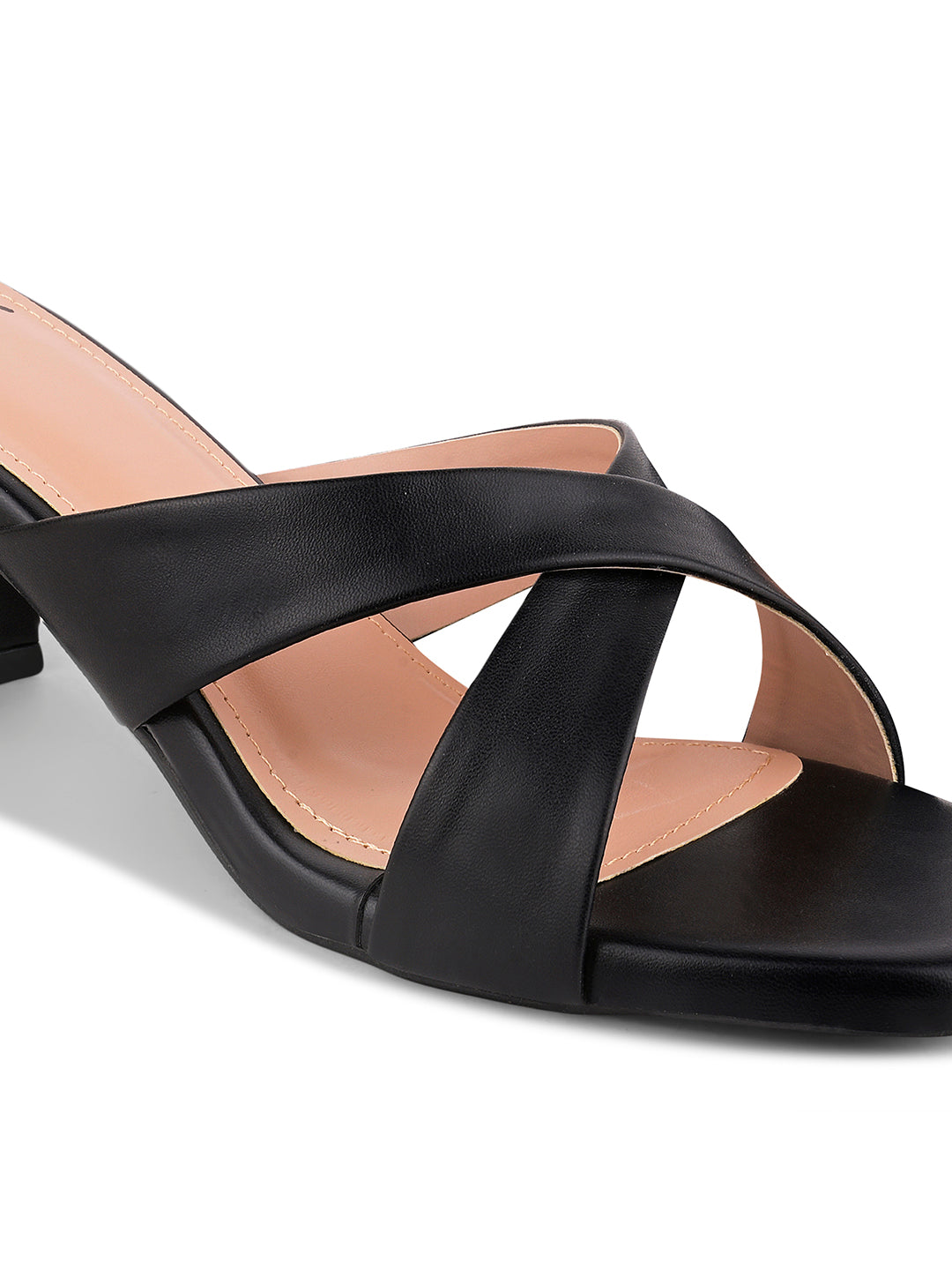 Women Black Solid Sandals