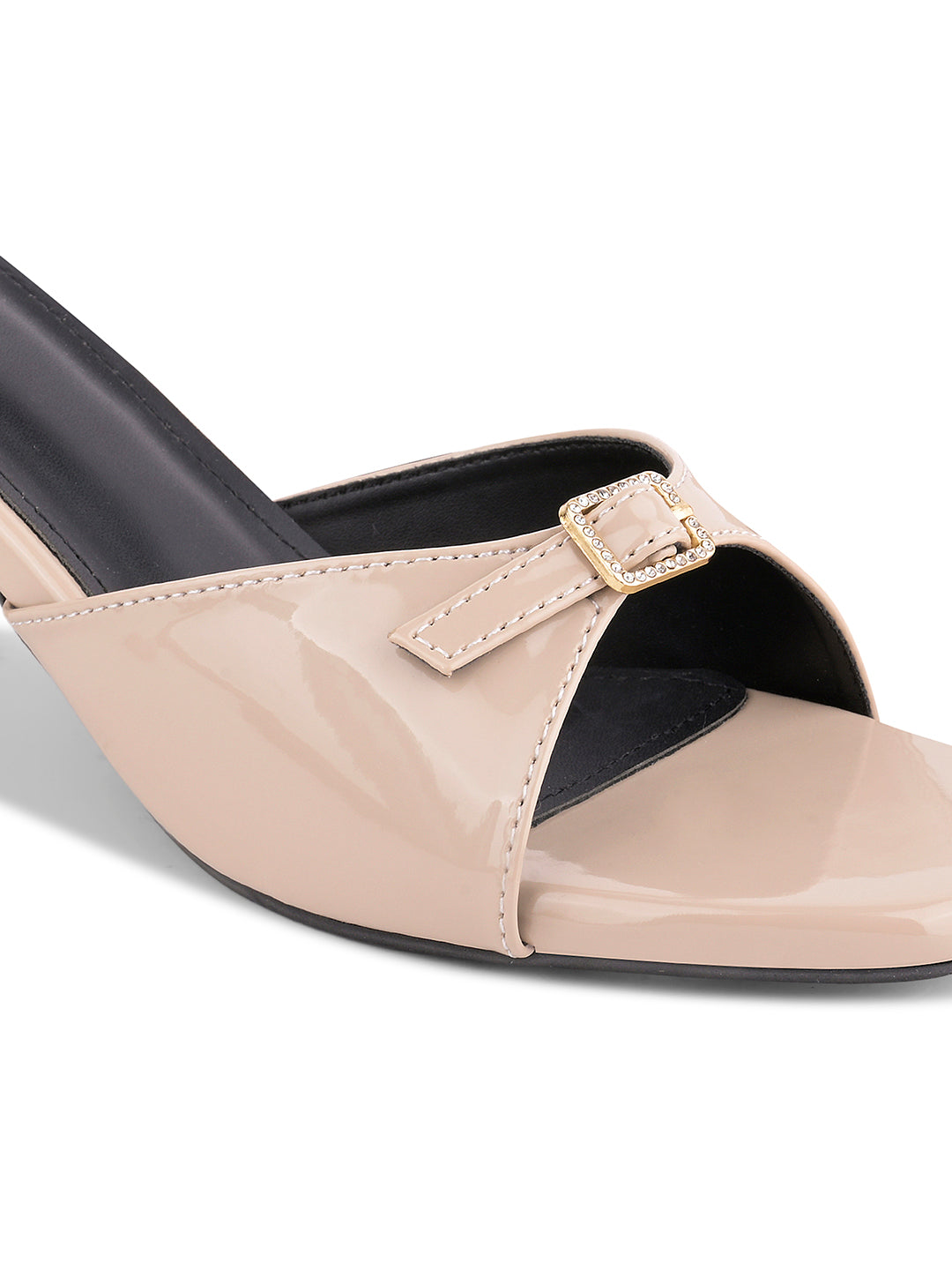 Women Beige Solid Sandals