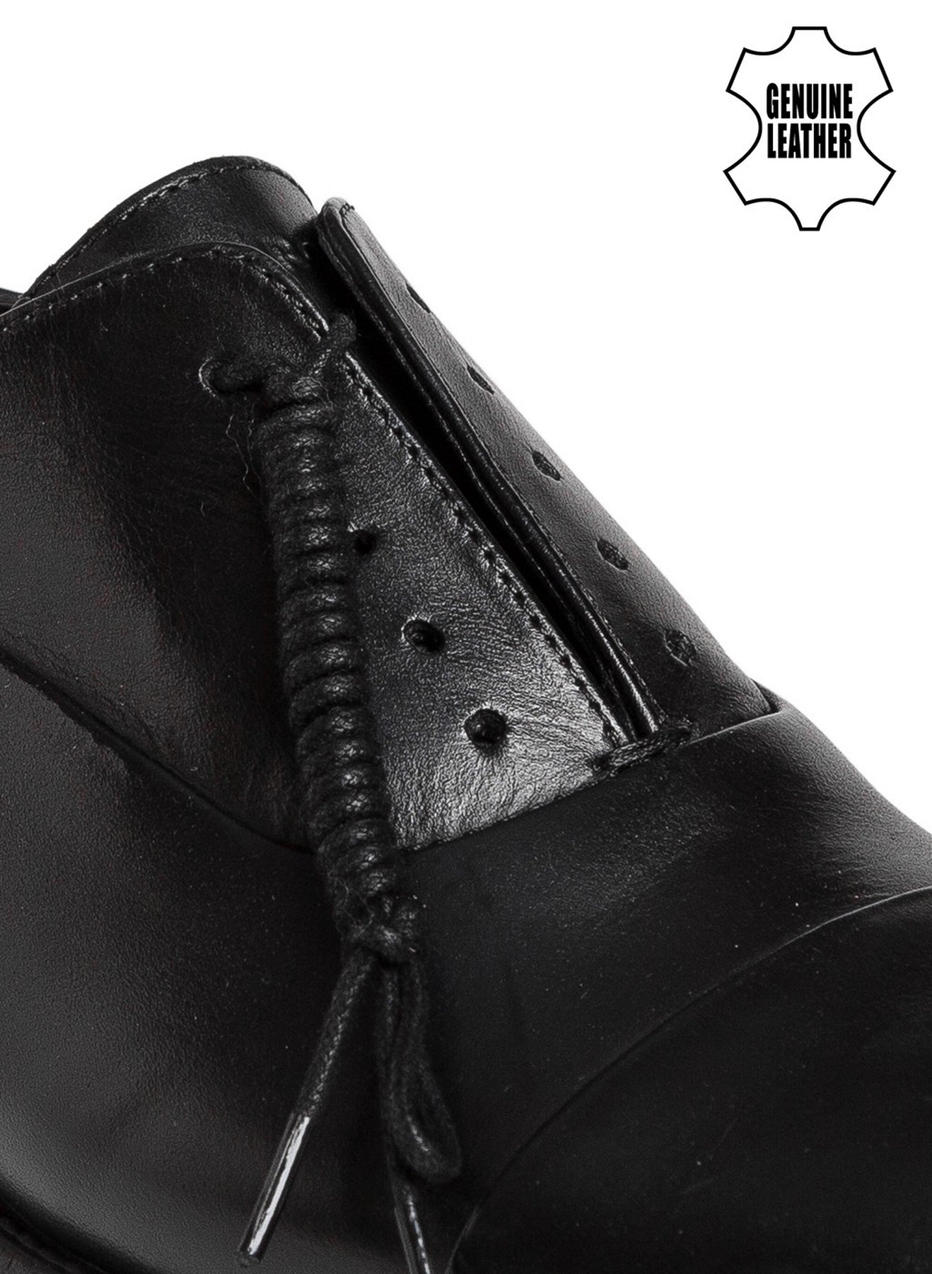 Men Black Solid Oxford Formal Shoes