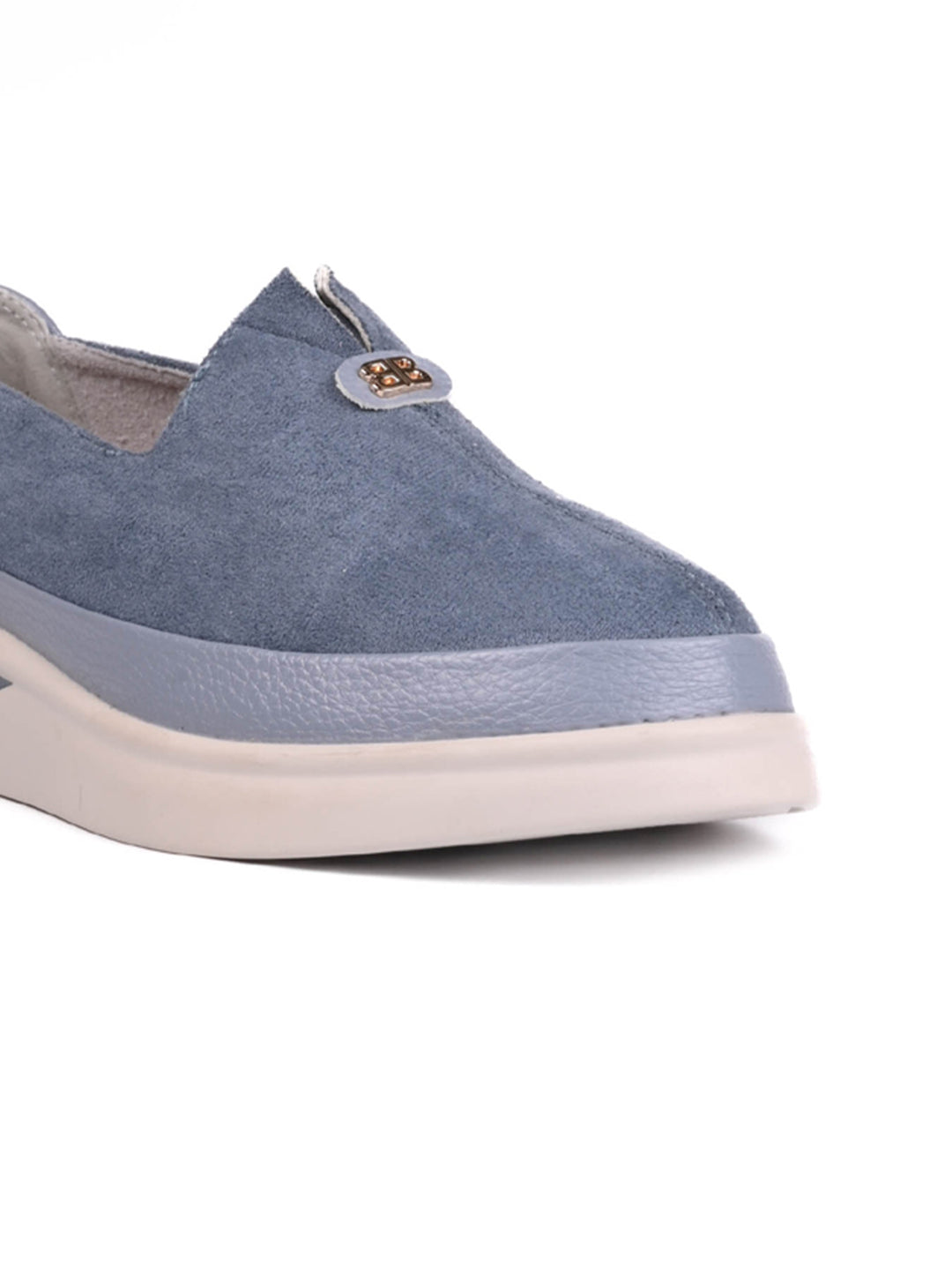 Women Blue Solid Loafers