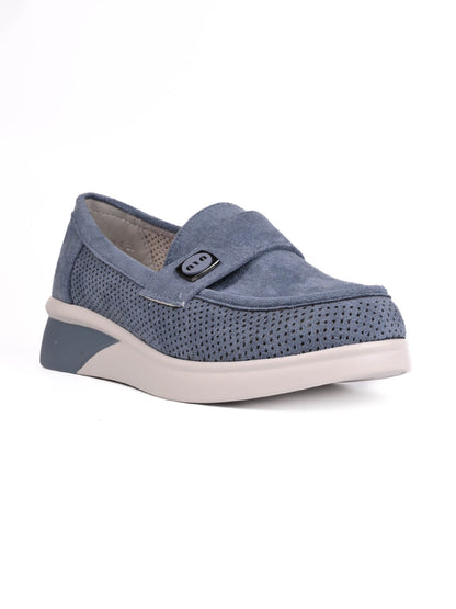 Women, Women Footwear, Blue Loafers
