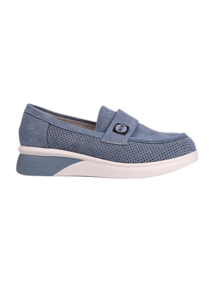 Women, Women Footwear, Blue Loafers