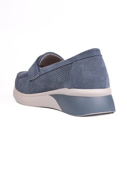 Women, Women Footwear, Blue Loafers