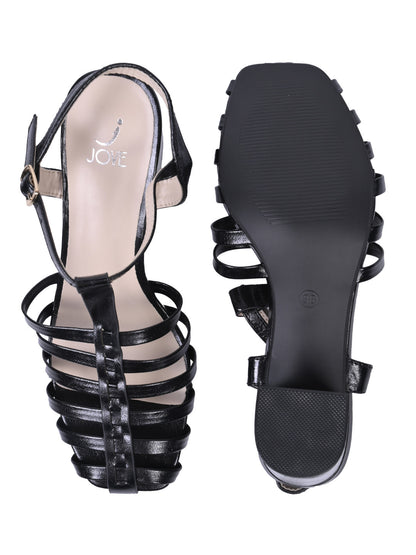 Women, Women Footwear, Black Sandals