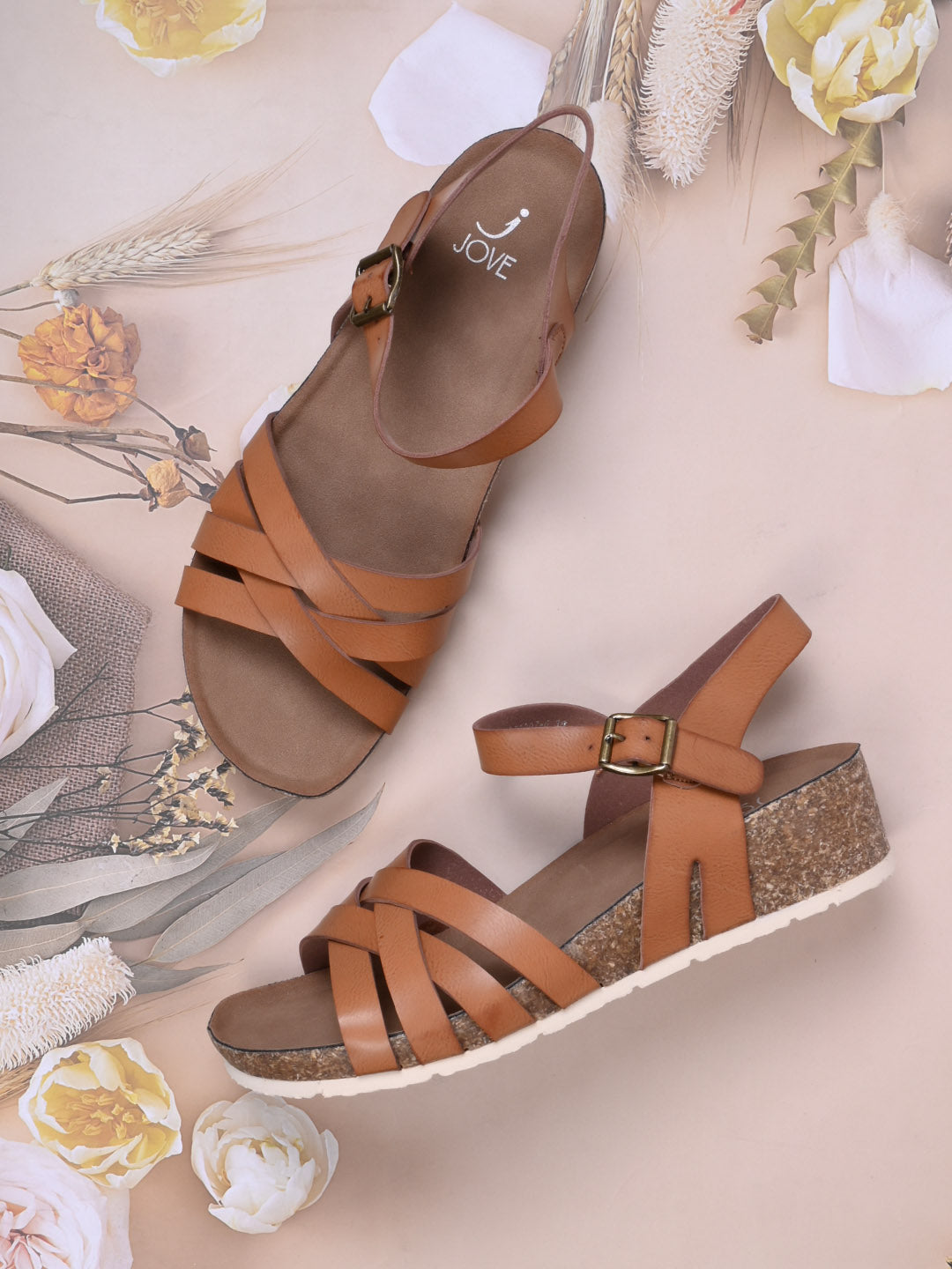 Women, Women Footwear, Camel Sandals