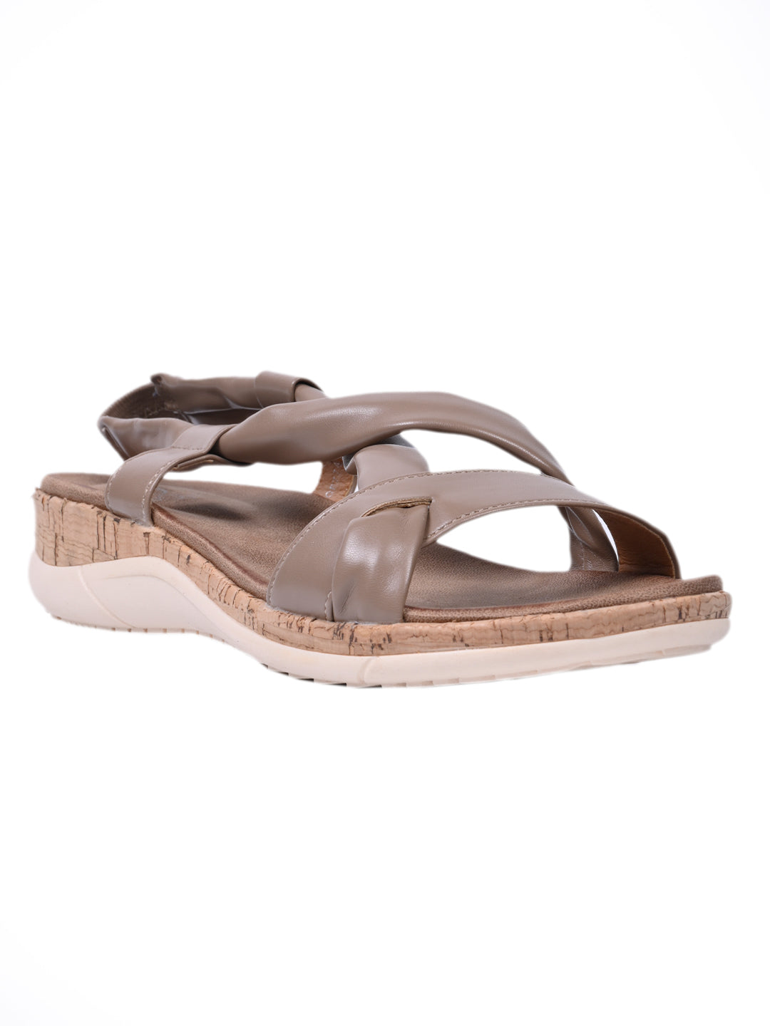Women, Women Footwear, Khaki Sandals