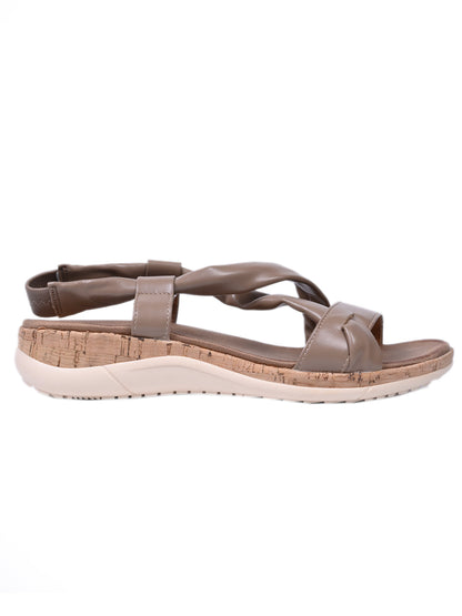 Women, Women Footwear, Khaki Sandals