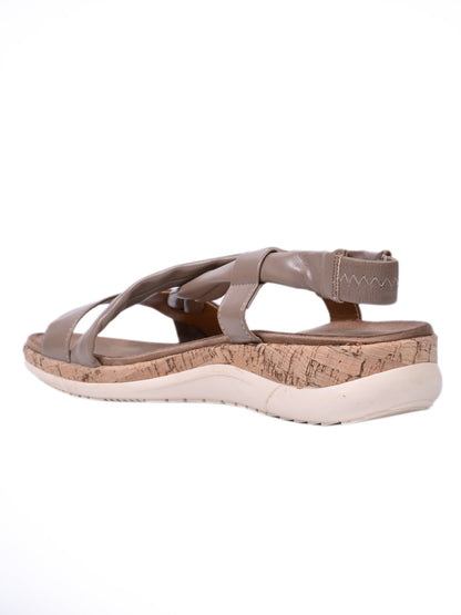 Women, Women Footwear, Khaki Sandals