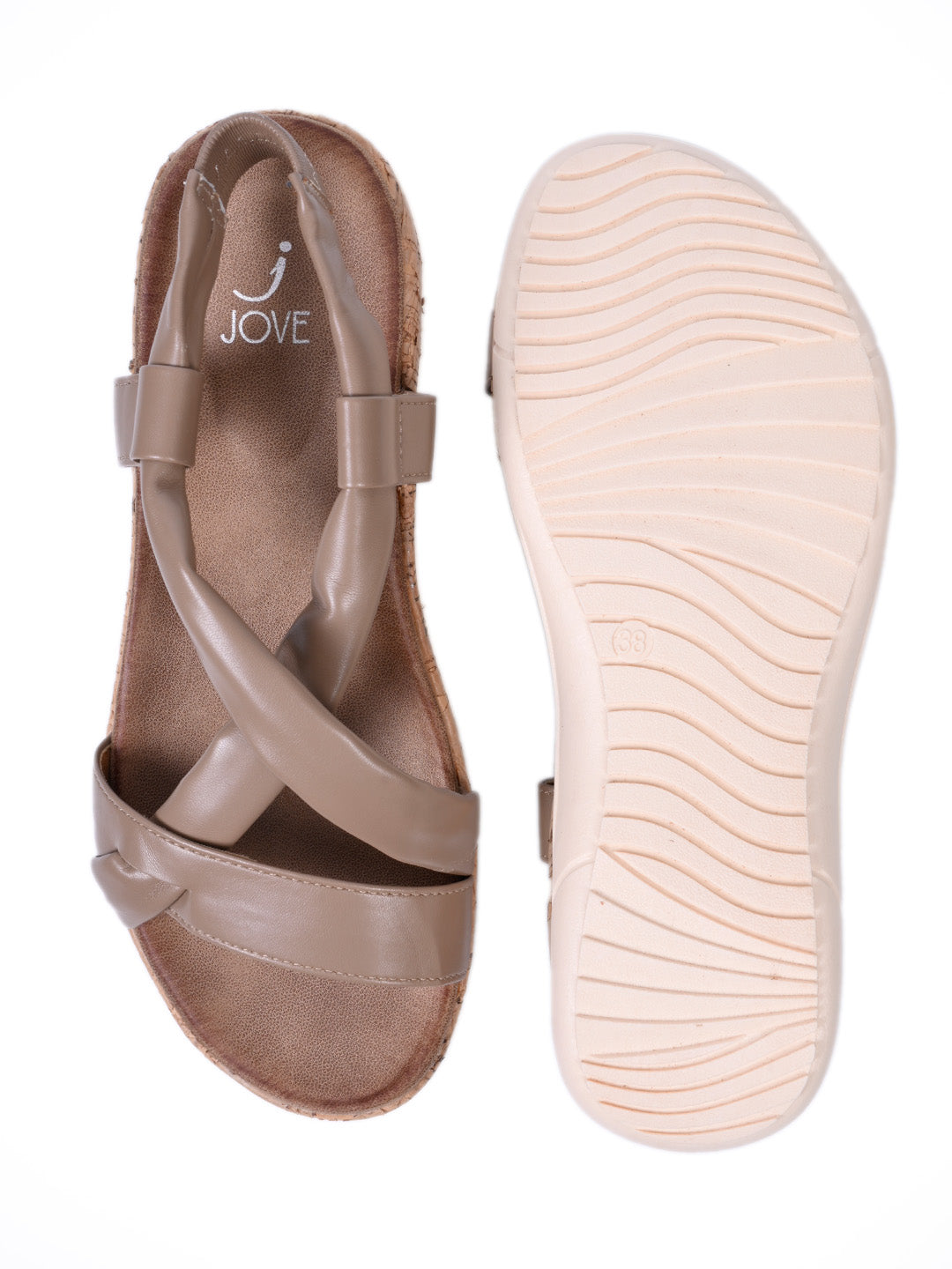Women, Women Footwear, Khaki Sandals