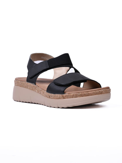 Women, Women Footwear, Black Sandals