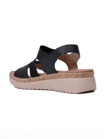Women, Women Footwear, Black Sandals