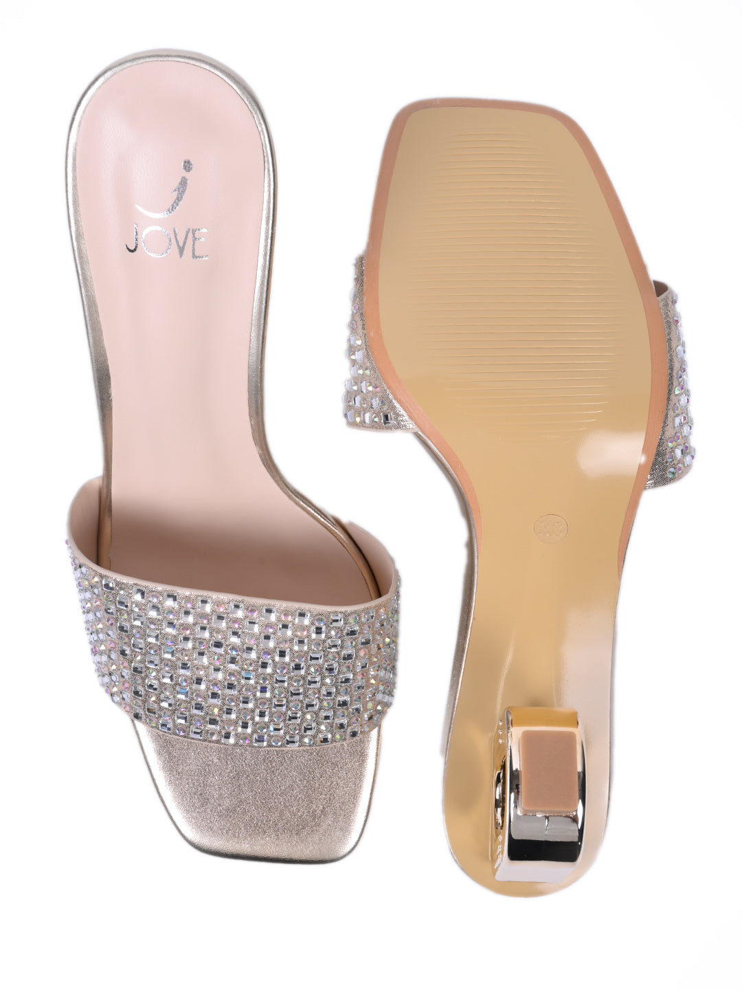 Women, Women Footwear, Gold Sandals