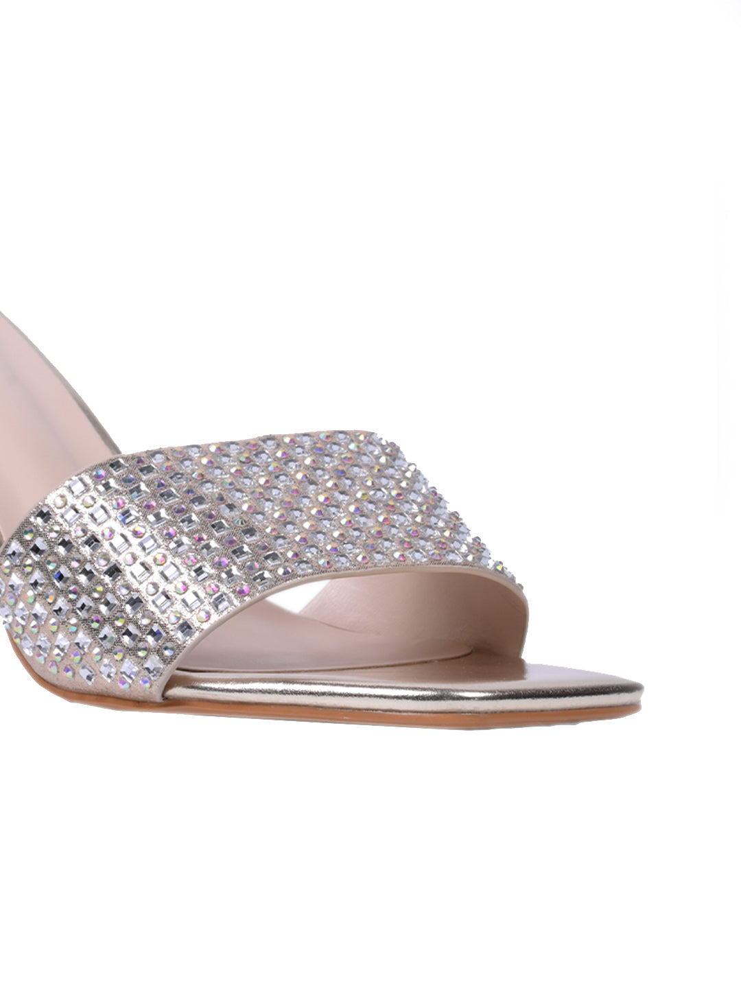 Women, Women Footwear, Gold Sandals