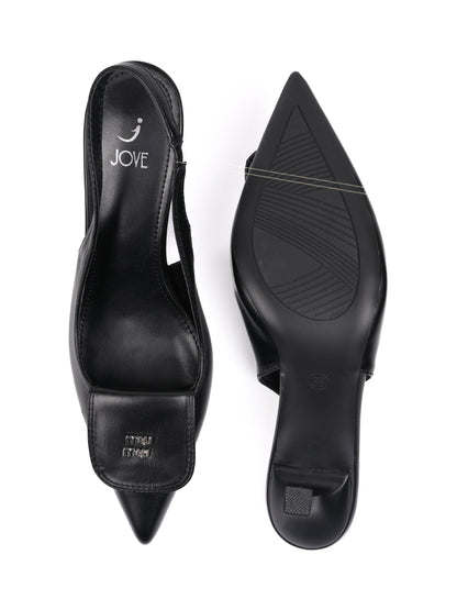 Women, Women Footwear, Black Pumps