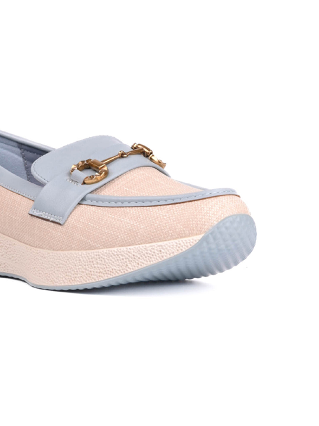 Women Blue & Beige Colourblocked Loafers