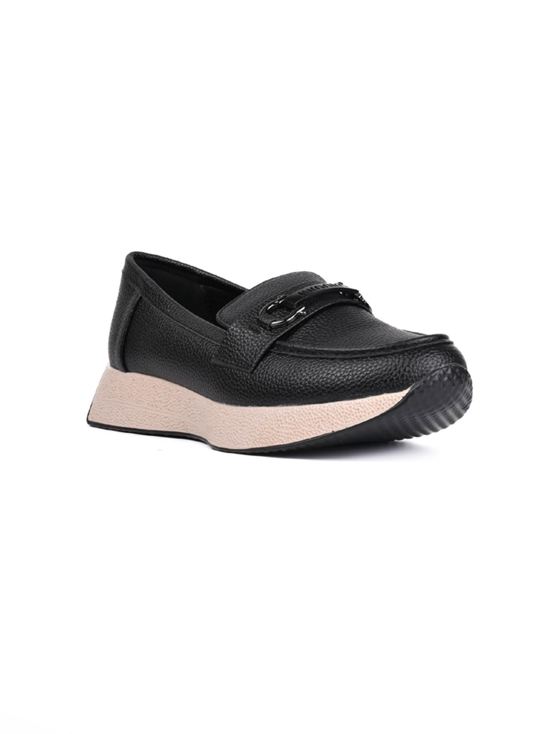 Women, Women Footwear, Black Loafers