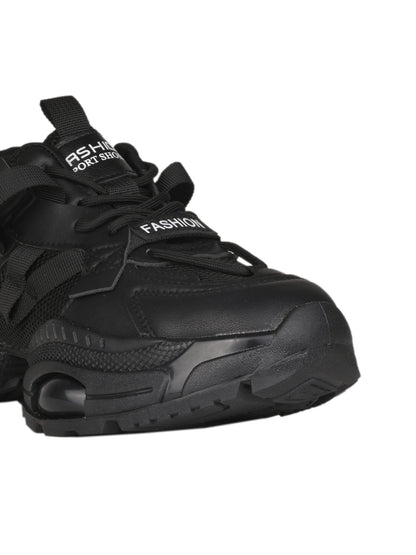 Women Black Solid Sneakers