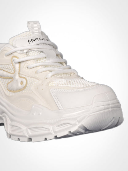 Women White Solid Sneakers