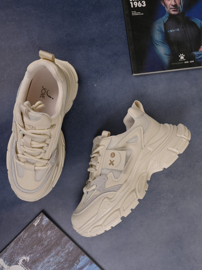 Women, Women Footwear, Beige Sneakers