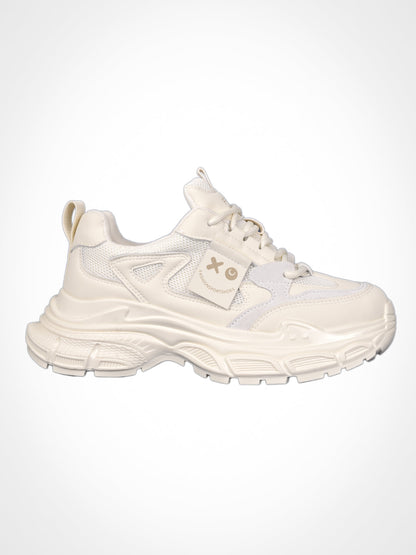 Women, Women Footwear, Beige Sneakers