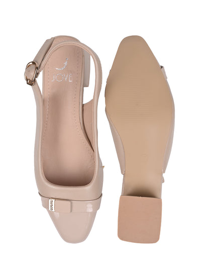 Women, Women Footwear, Beige Pumps