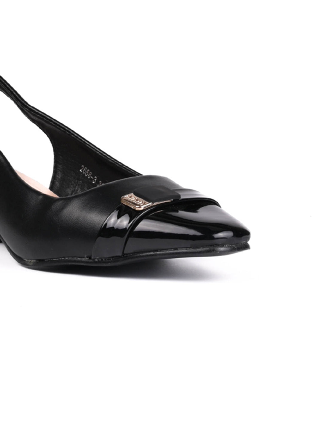 Women Black Solid Pumps