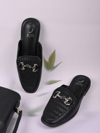 Women, Women Footwear, Black Mules