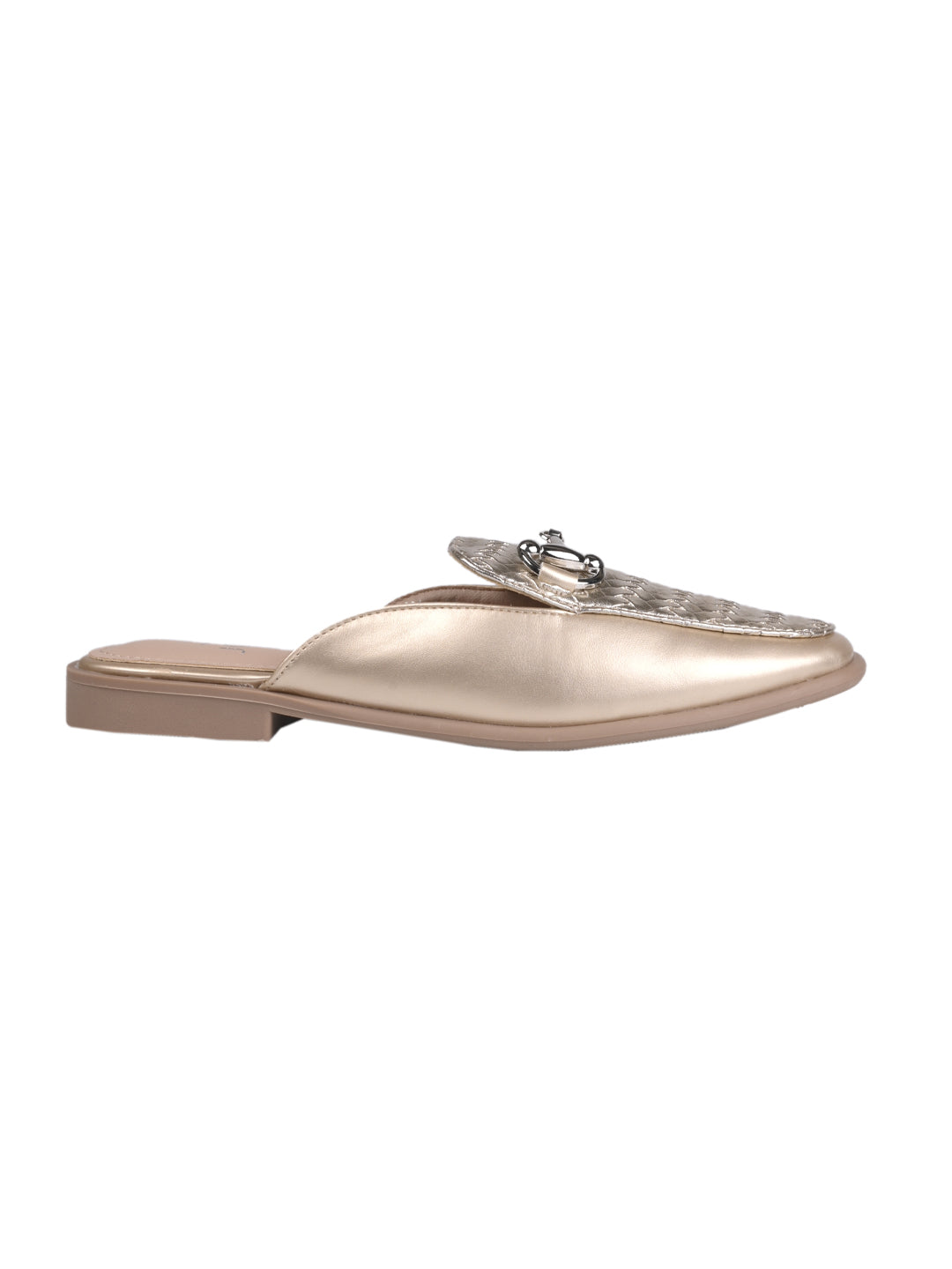 Women, Women Footwear, Gold Mules