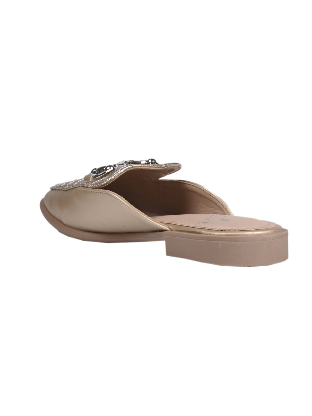 Women, Women Footwear, Gold Mules