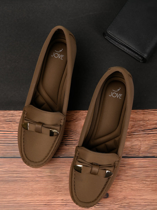 Women, Women Footwear, Khaki Loafers