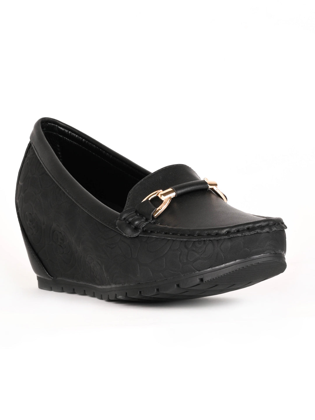Women, Women Footwear, Black Loafers
