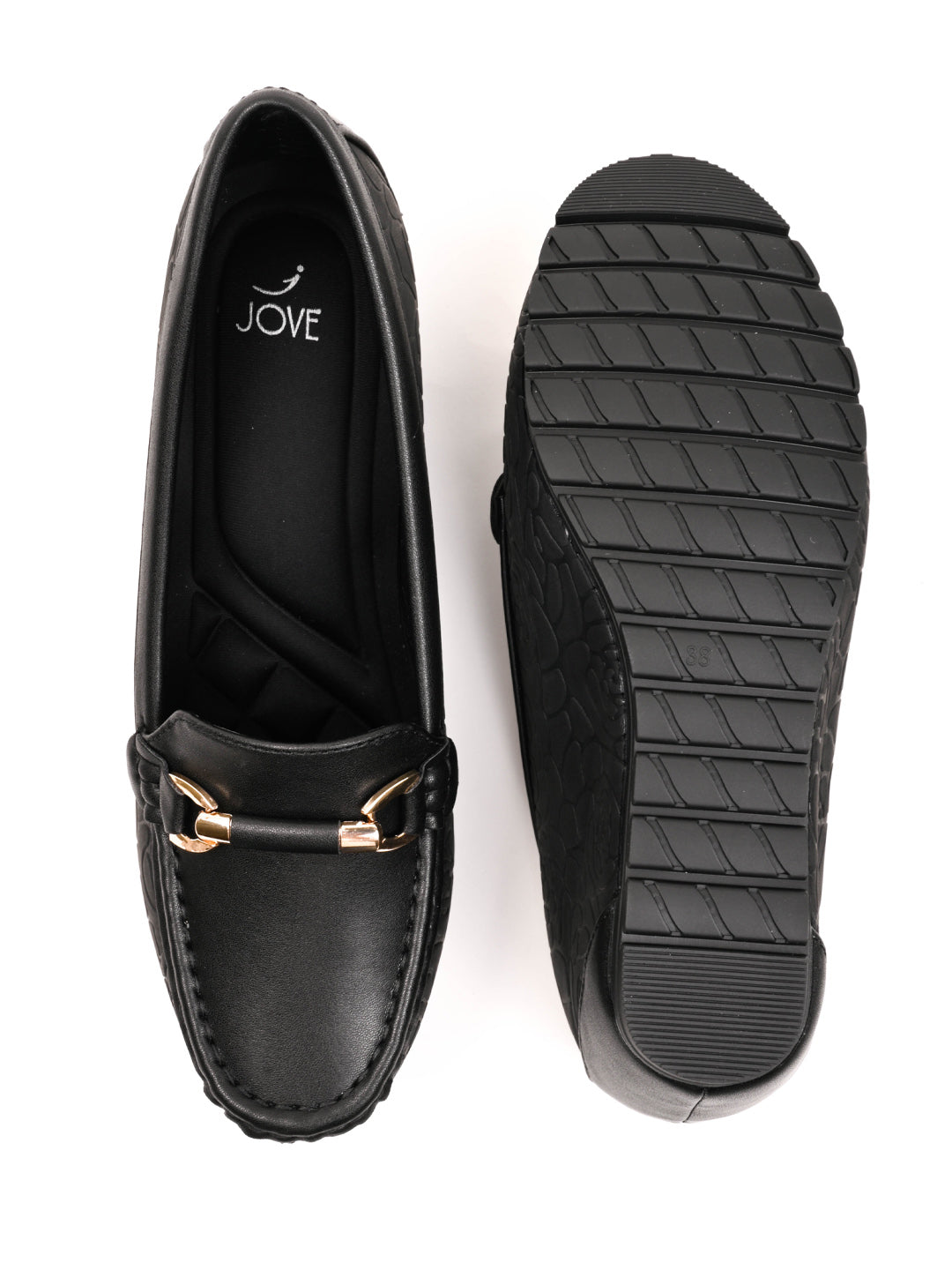 Women, Women Footwear, Black Loafers