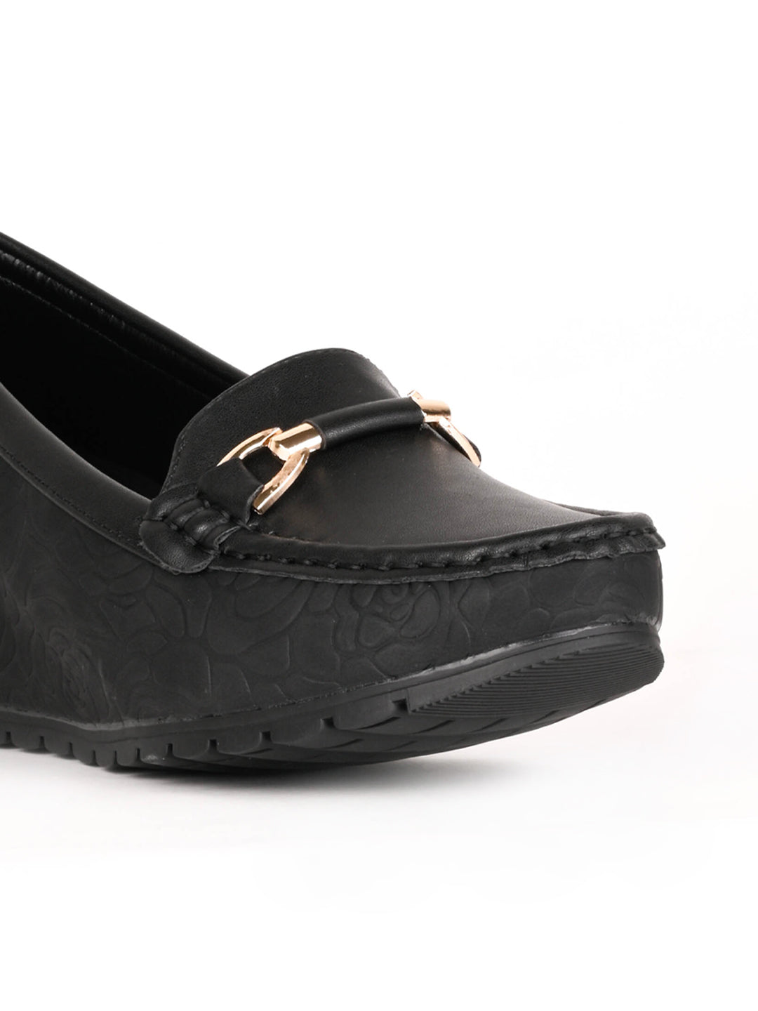 Women, Women Footwear, Black Loafers
