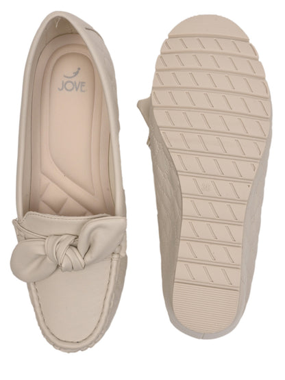 Women, Women Footwear, Beige Loafers