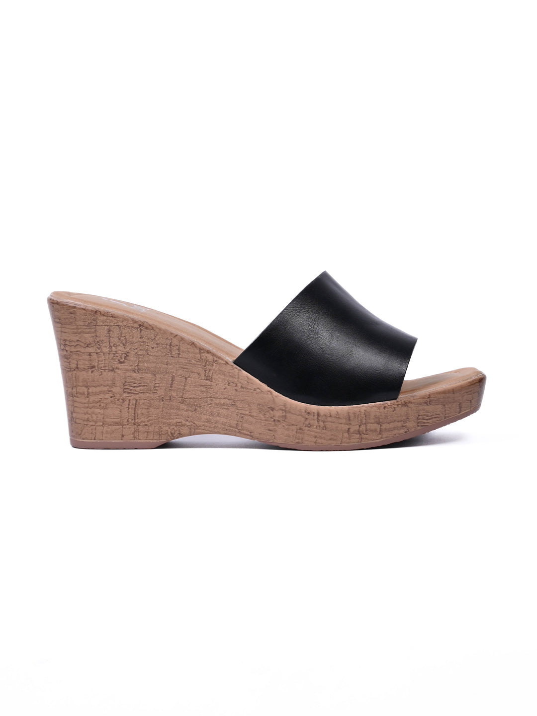 Women, Women Footwear, Black Wedges