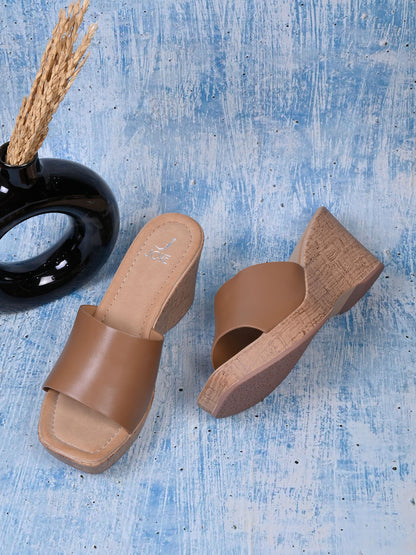 Women, Women Footwear, Khaki Wedges