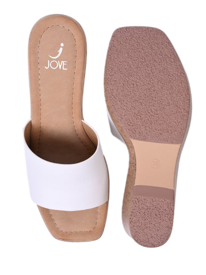 Women, Women Footwear, White Wedges