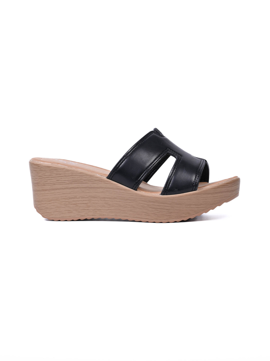 Women, Women Footwear, Black Wedges