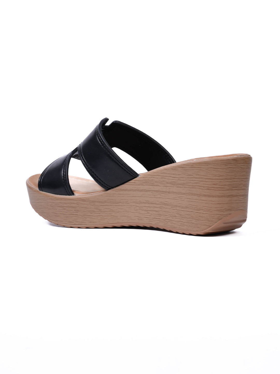 Women, Women Footwear, Black Wedges