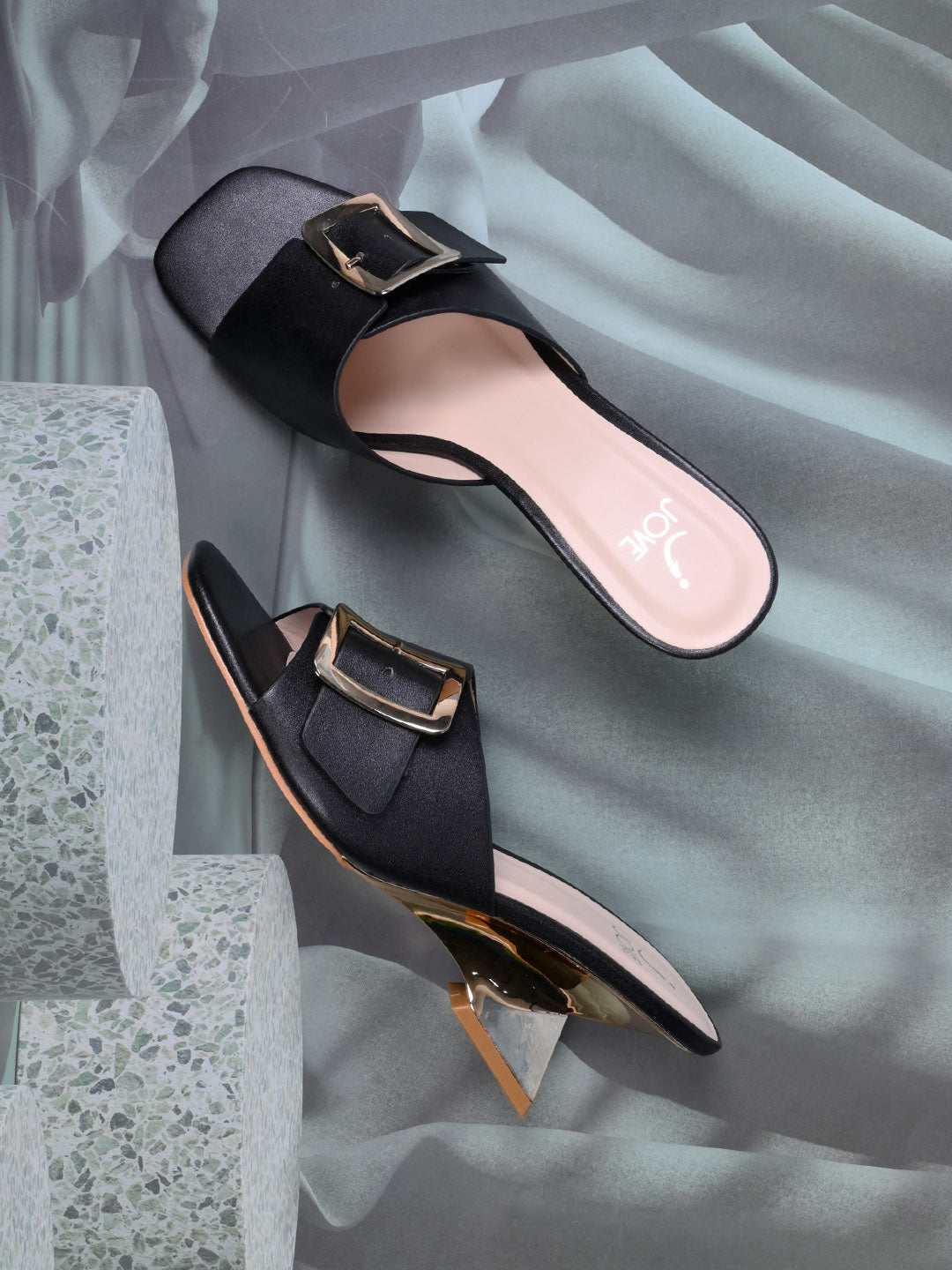 Women, Women Footwear, Black Sandals