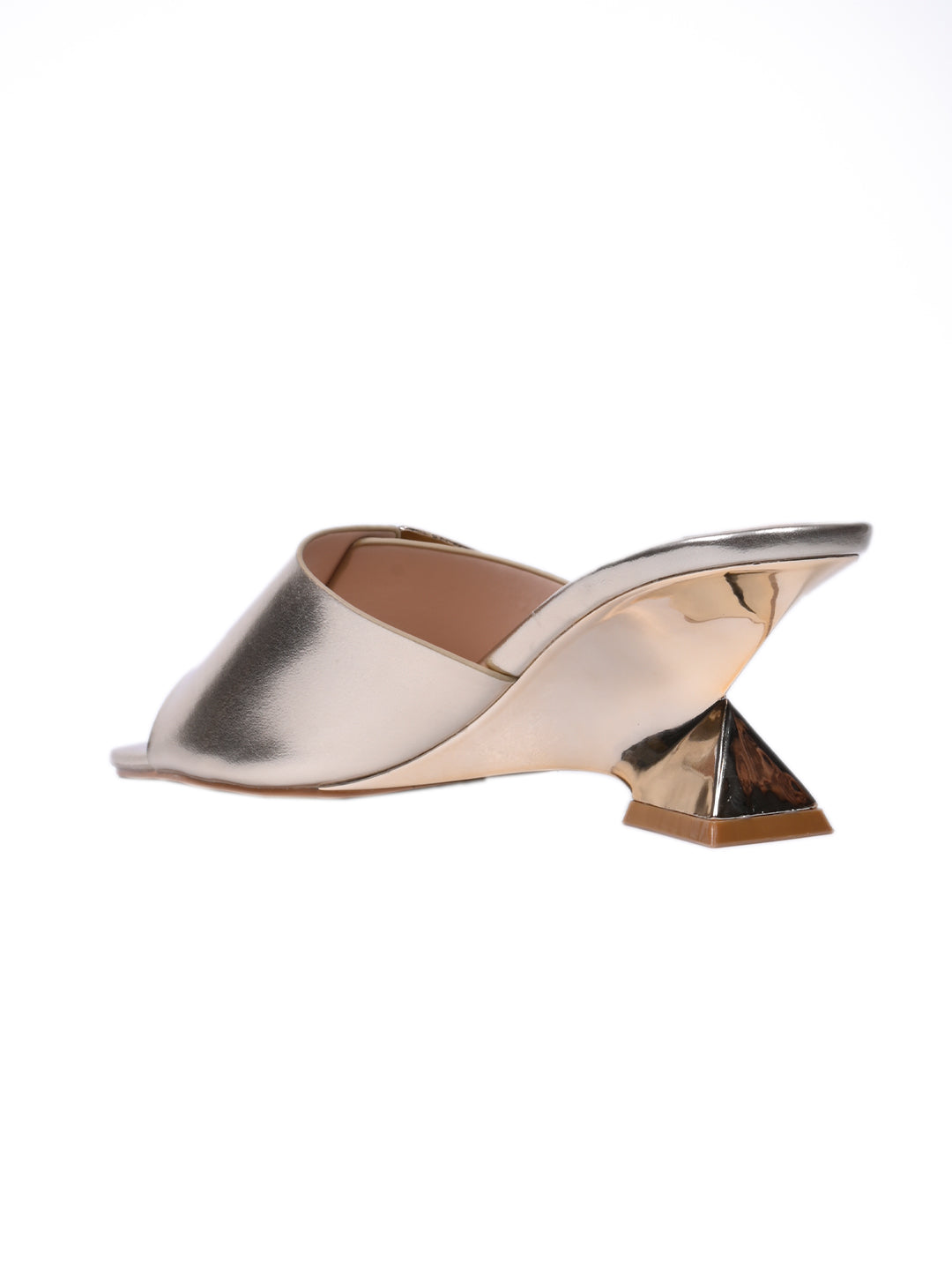 Women, Women Footwear, Gold Sandals